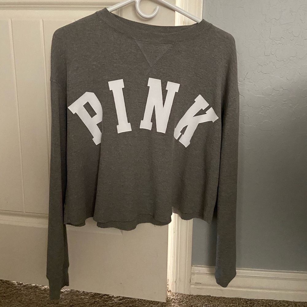 VS PINK ls waffle tee